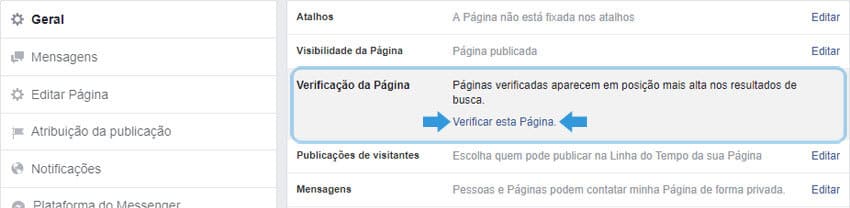 Verificando a Fanpage